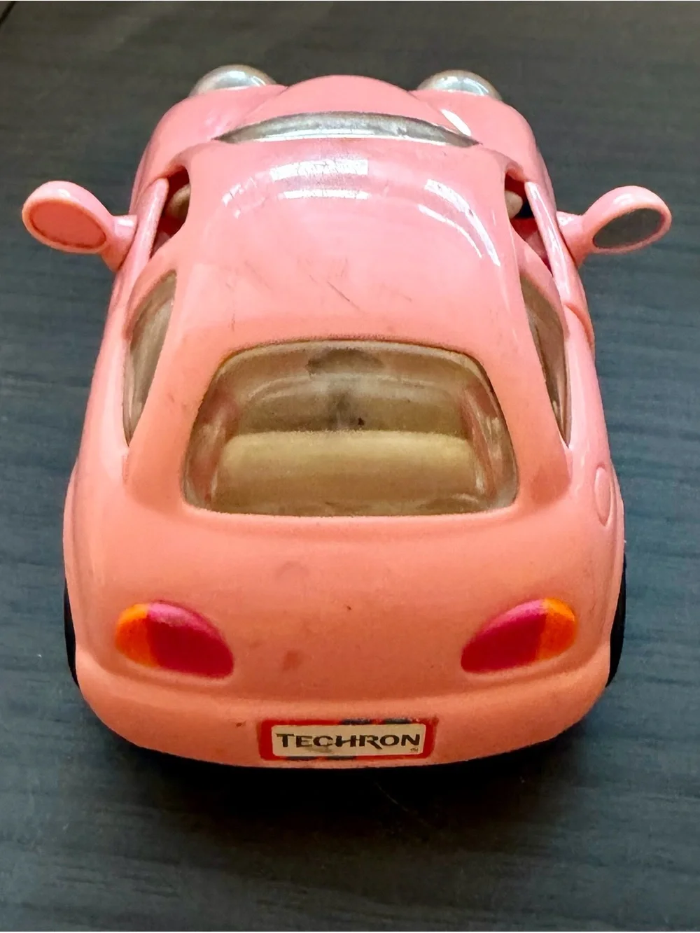 Vintage Chevron Cars Lot of 2 Pink Coupe & Silver #25 Collectible Toy Cars